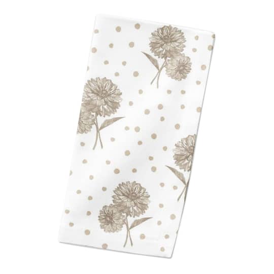 Floral Dots Cotton Twill Napkin